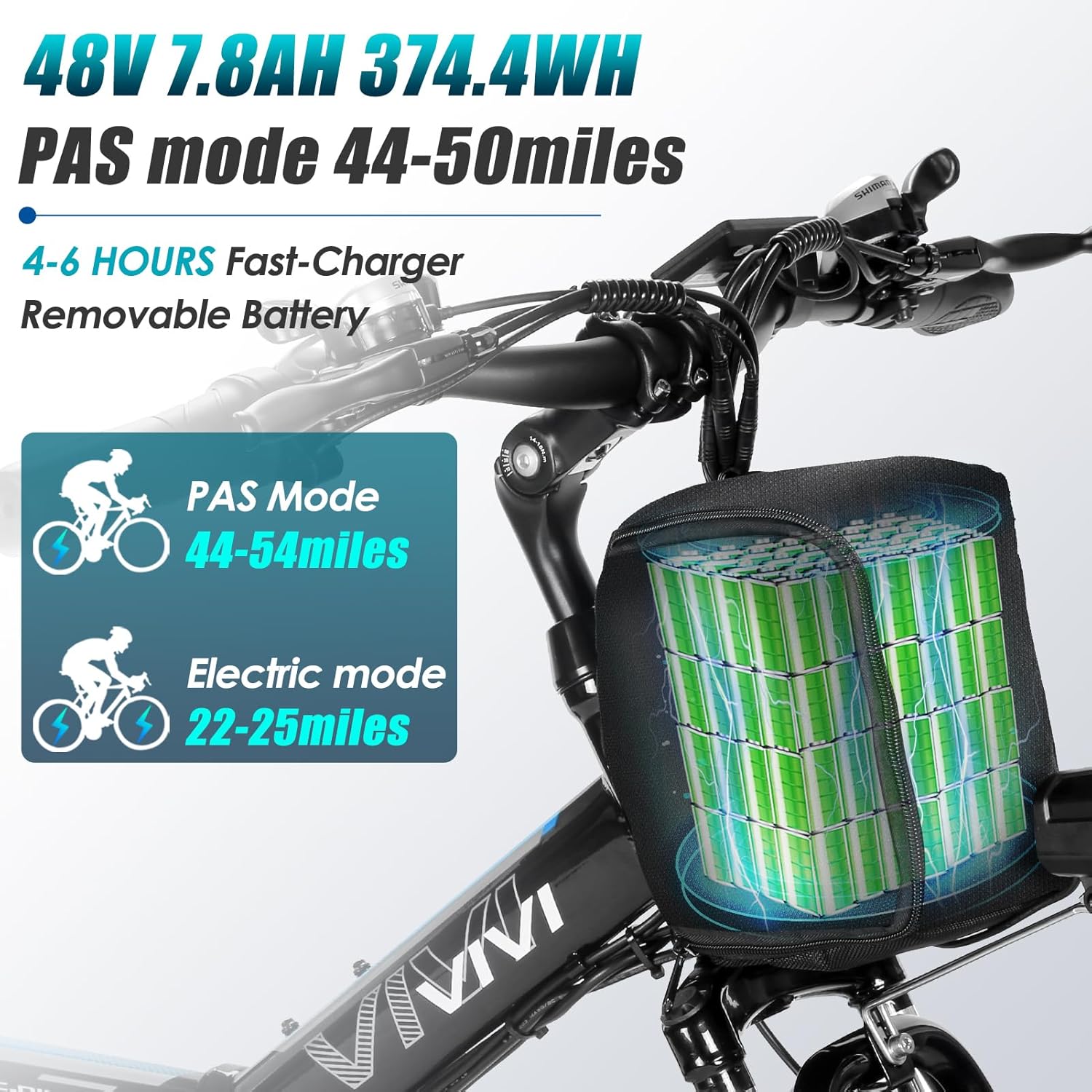 Vivi Electric Bike for Adults 26" Folding Ebike view 5