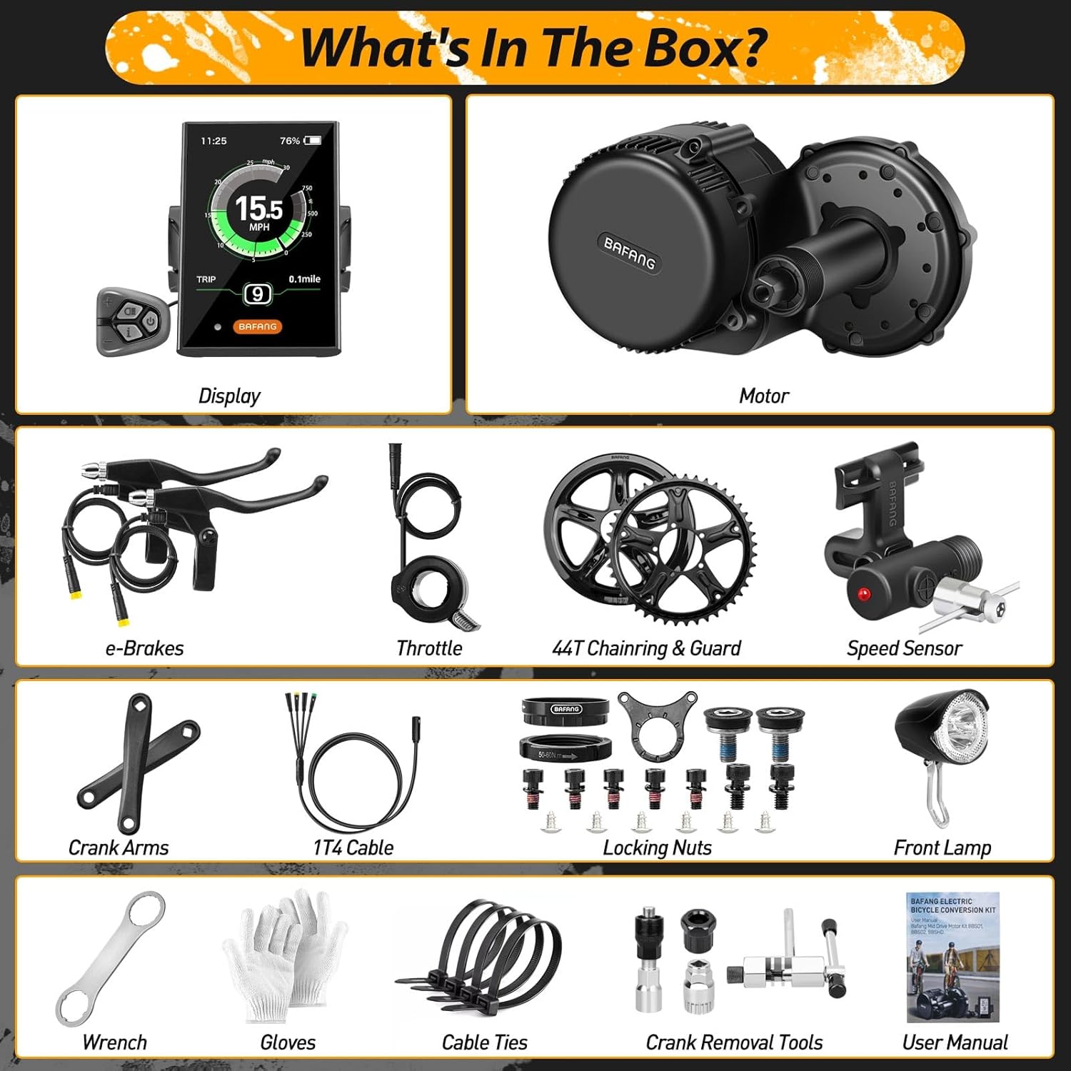 Bafang Electric Bike Conversion Kit – Mid Motor BBS-HD view 3