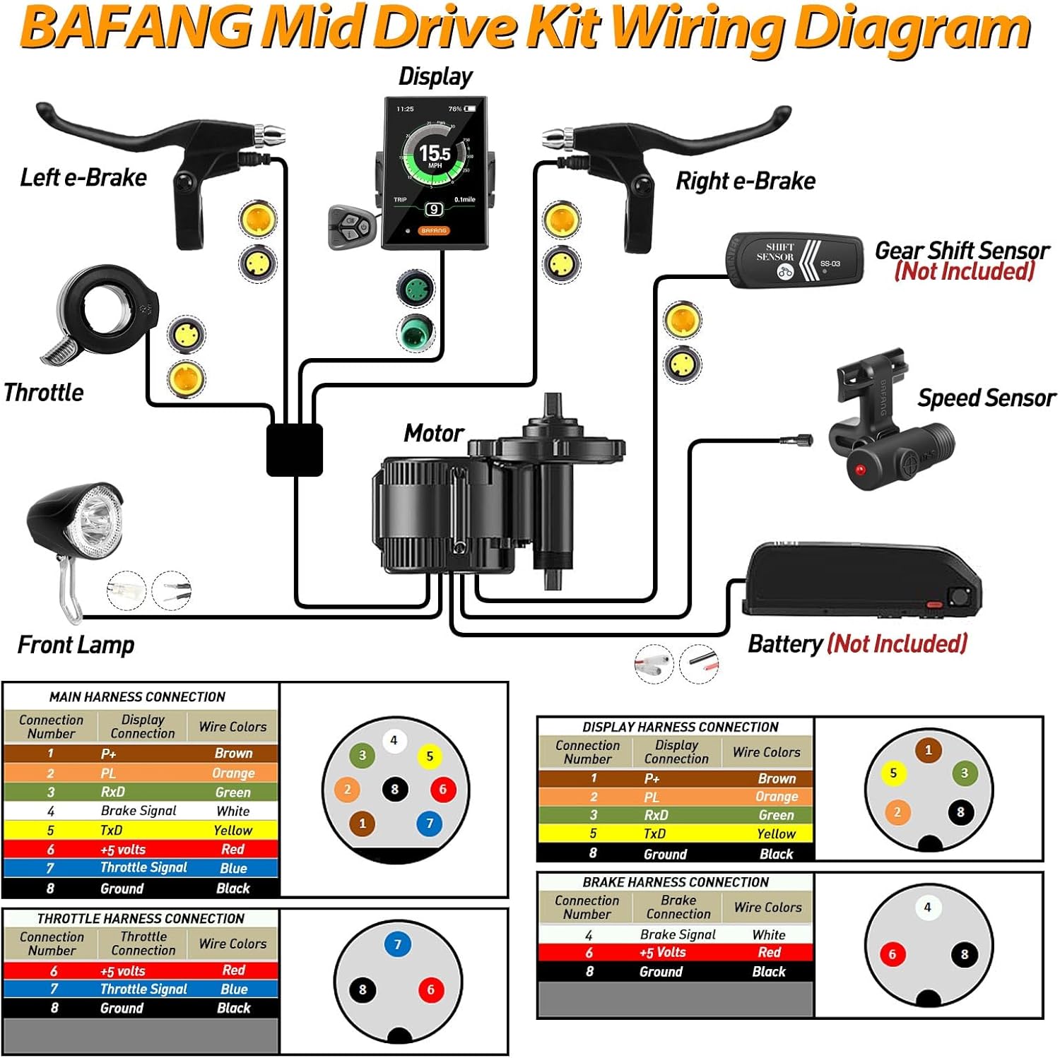 Bafang Electric Bike Conversion Kit – Mid Motor BBS-HD view 5