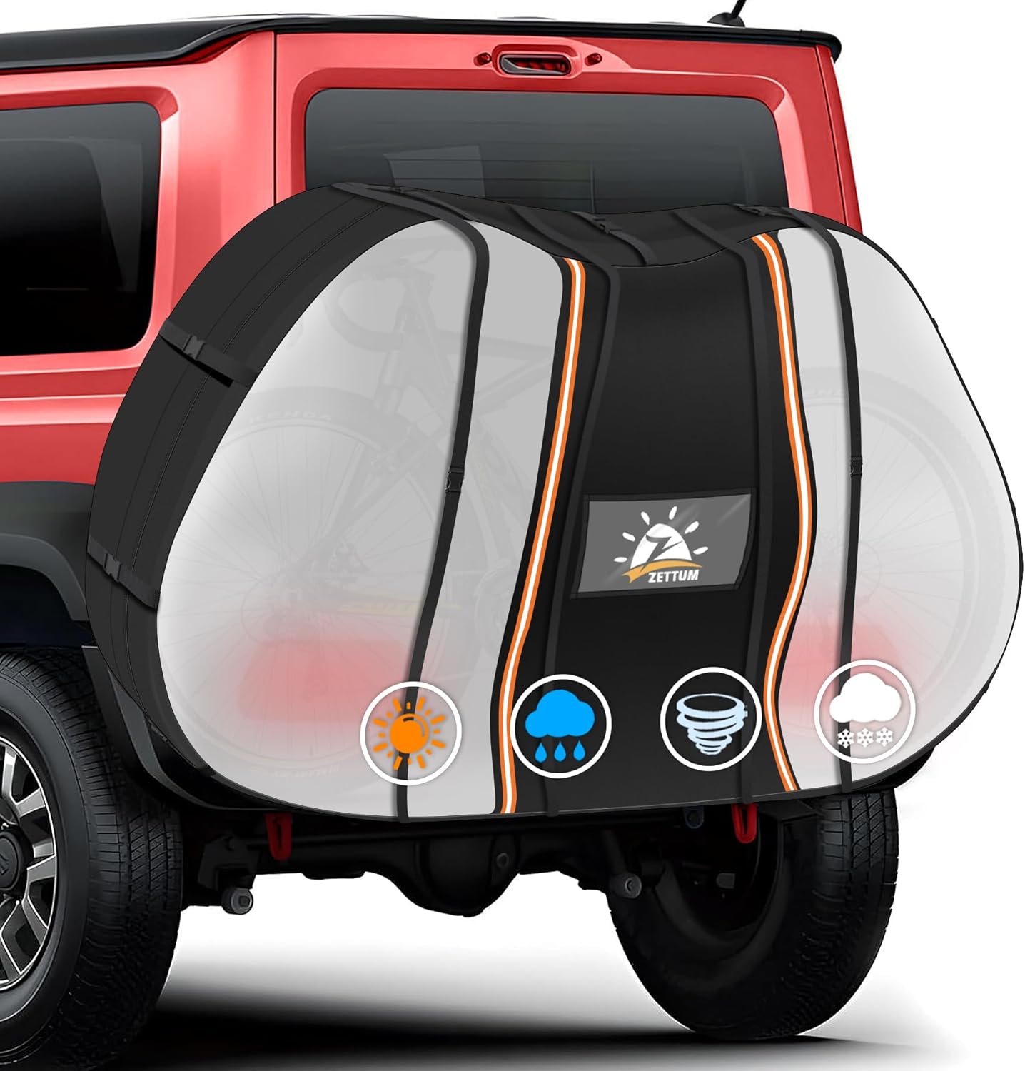 Zettum Waterproof Bike Cover – XL Size for 2 Bikes view 2